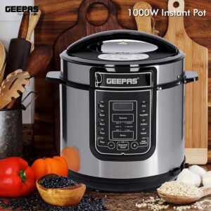 Geepas 7'si 1 Arada Elektrikli Düdüklü Tencere 1000W (5326)