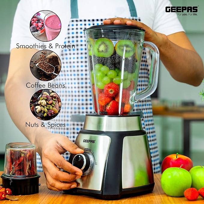 Geepas 2'si 1 Arada Blender 1,5L 500W (44076UK) - Görsel 6