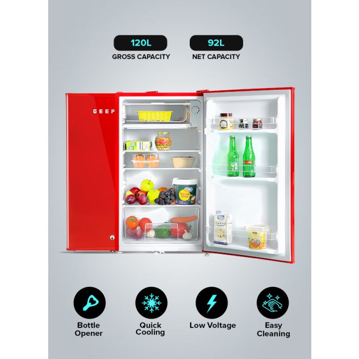 Geepas Tek Kapılı Mini Defrost Buzdolabı 120LT (1202RXE) - Görsel 4