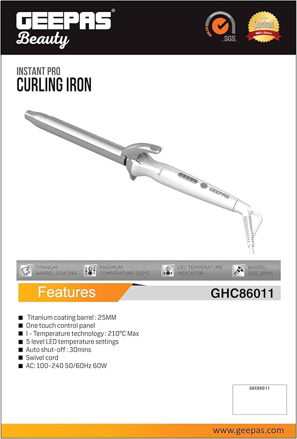Geepas Pro Bukle Makinesi-Saç Maşası (86011) - Görsel 2