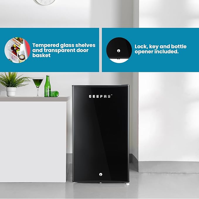 Geepas Tek Kapılı Mini Defrost Buzdolabı 120LT Siyah (1212BXE) - Görsel 5