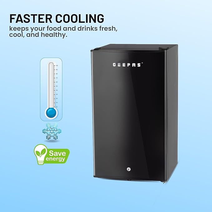Geepas Tek Kapılı Mini Defrost Buzdolabı 120LT Siyah (1212BXE) - Görsel 4