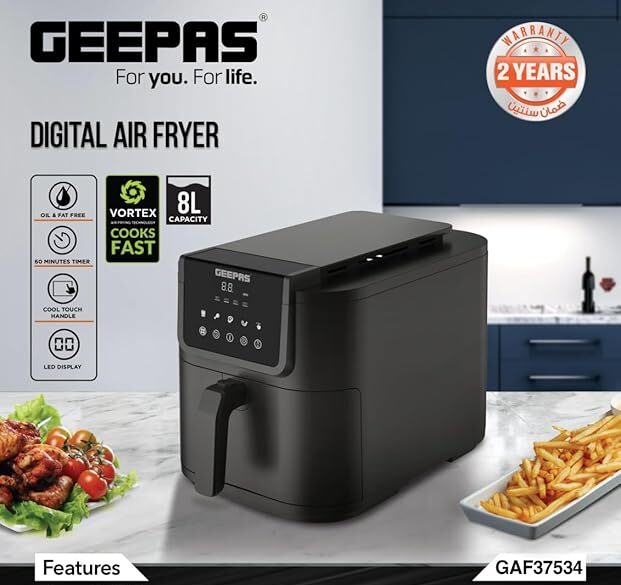 Geepas Dijital 8LT Airfryer (37534)