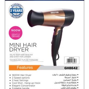 Geepas Katlanabilir Saplı Mini Saç Kurutma Makinesi 1600W (8642)
