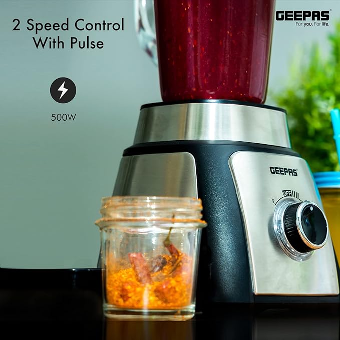 Geepas 2'si 1 Arada Blender 1,5L 500W (44076UK) - Görsel 2