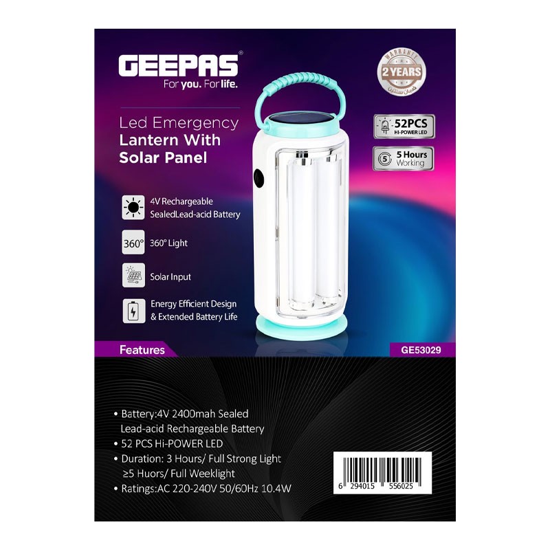 Geepas Güneş Panelli Işıldak Acil Durum Feneri (53029) - Görsel 4
