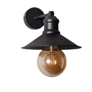 Pinga Siyah Duvar Lambası Aplik