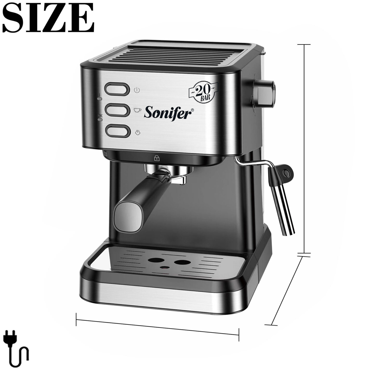 Sonifer SF3574 Espresso Kahve Makinesi 850W 20Bar