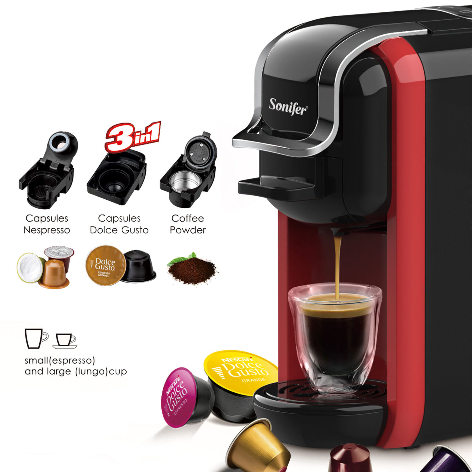 Sonifer SF3547 Espresso Kahve Makinesi 19Bar 1450W