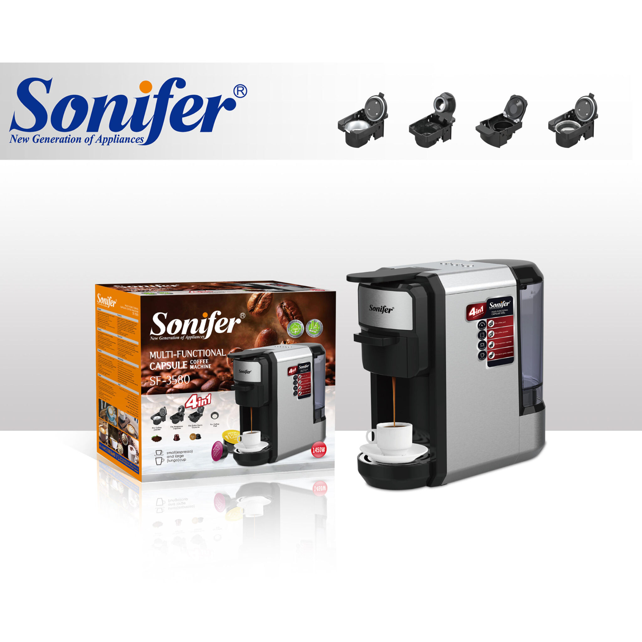 Sonifer SF3568 Espresso Kahve Makinesi 15Bar 850W