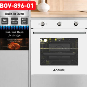 Newal BOV896/1 Gazlı Beyaz Ankastre Fırın